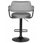 Набор 2 шт Стул барный DOBRIN CHARLY BLACK, серый велюр (MJ9-75)