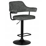 Набор 2 шт Стул барный DOBRIN CHARLY BLACK, серый твид (LEO11)