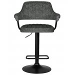 Набор 2 шт Стул барный DOBRIN CHARLY BLACK, серый твид (LEO11)