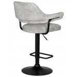 Набор 2 шт Стул барный DOBRIN CHARLY BLACK, светло-серый твид (LEO04)