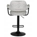 Набор 2 шт Стул барный DOBRIN CHARLY BLACK, светло-серый твид (LEO04)