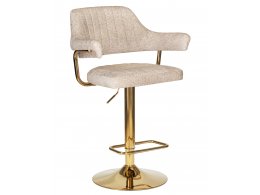 Стул барный DOBRIN CHARLY GOLD, бежевый твид (LEO26)