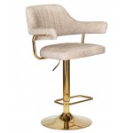 Стул барный DOBRIN CHARLY GOLD, бежевый твид (LEO26)