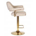 Стул барный DOBRIN CHARLY GOLD, бежевый твид (LEO26)