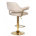 Стул барный DOBRIN CHARLY GOLD, бежевый твид (LEO26)