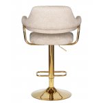 Стул барный DOBRIN CHARLY GOLD, бежевый твид (LEO26)