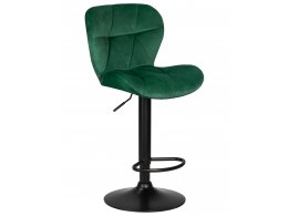 Стул барный DOBRIN BARNY BLACK, зеленый велюр (MJ9-88)