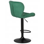 Стул барный DOBRIN BARNY BLACK, зеленый велюр (MJ9-88)