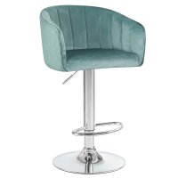 Стул барный DOBRIN DARCY, мятный велюр (1922-8) Стул барный DOBRIN DARCY, мятный велюр (1922-8)
