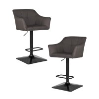 Набор 2 шт Стул барный DOBRIN RALF, темно-серый (LAR-106D-26)