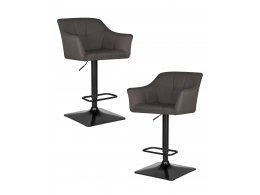 Набор 2 шт Стул барный DOBRIN RALF, темно-серый (LAR-106D-26)