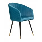 Стул обеденный DOBRIN MARY, морская волна велюр (1922-7)