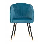 Стул обеденный DOBRIN MARY, морская волна велюр (1922-7)
