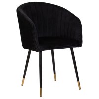 Стул обеденный DOBRIN MARY, черный велюр (1922-21)
