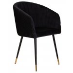 Стул обеденный DOBRIN MARY, черный велюр (1922-21)