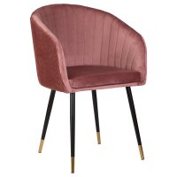 Стул обеденный DOBRIN MARY, бронзово-розовый велюр (1922-17)