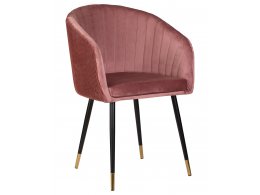 Стул обеденный DOBRIN MARY, бронзово-розовый велюр (1922-17)