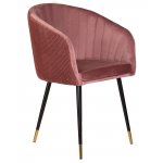 Стул обеденный DOBRIN MARY, бронзово-розовый велюр (1922-17)