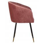 Стул обеденный DOBRIN MARY, бронзово-розовый велюр (1922-17)