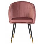 Стул обеденный DOBRIN MARY, бронзово-розовый велюр (1922-17)