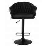 Стул барный DOBRIN LEON, черная ткань (LAR-275-50)