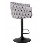 Набор 2 шт Стул барный DOBRIN LEON, серая ткань (LAR 275-17)