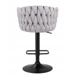 Набор 2 шт Стул барный DOBRIN LEON, серая ткань (LAR 275-17)