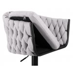 Набор 2 шт Стул барный DOBRIN LEON, серая ткань (LAR 275-17)