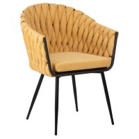 Стул обеденный DOBRIN MATILDA, жёлтая ткань (LAR 275-8)