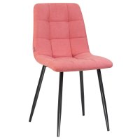 Стул обеденный DOBRIN ALEX, черные матовые ножки, розовая ткань (UF860-05B)