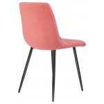 Стул обеденный DOBRIN ALEX, черные матовые ножки, розовая ткань (UF860-05B)