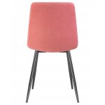 Стул обеденный DOBRIN ALEX, черные матовые ножки, розовая ткань (UF860-05B)