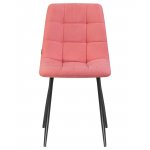 Стул обеденный DOBRIN ALEX, черные матовые ножки, розовая ткань (UF860-05B)