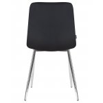 Стул обеденный DOBRIN ALEX, хром ножки, черный велюр (V108-77),