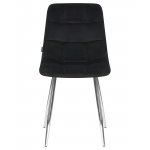 Стул обеденный DOBRIN ALEX, хром ножки, черный велюр (V108-77),