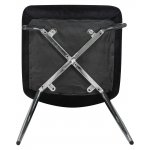 Стул обеденный DOBRIN ALEX, хром ножки, черный велюр (V108-77),