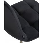 Стул обеденный DOBRIN ALEX, хром ножки, черный велюр (V108-77),