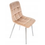 Стул обеденный DOBRIN ALEX, хром ножки, мокко велюр (V108-104),