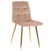 Стул обеденный DOBRIN ALEX, золотые ножки, мокко велюр (V108-104),