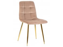 Стул обеденный DOBRIN ALEX, золотые ножки, мокко велюр (V108-104),