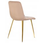 Стул обеденный DOBRIN ALEX, золотые ножки, мокко велюр (V108-104),