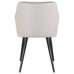 Набор 2 шт Стул обеденный DOBRIN ROBERT, черные матовые ножки, велюр V108-81 Серый