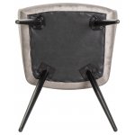 Набор 2 шт Стул обеденный DOBRIN ROBERT, черные матовые ножки, велюр V108-81 Серый