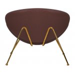 Набор 2 шт Кресло дизайнерское DOBRIN EMILY, коричневый винил YP5, золотое основание