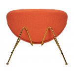 Набор 2 шт Кресло дизайнерское DOBRIN EMILY, оранжевая ткань AF, золотое основание