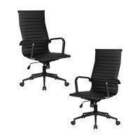 Набор 2 шт Офисное кресло для руководителей DOBRIN CLARK SIMPLE BLACK, чёрный