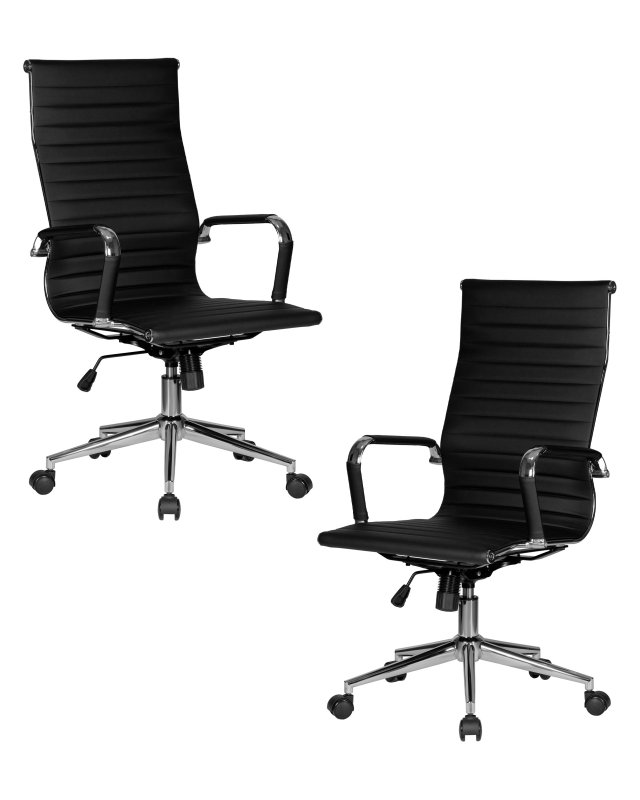 Набор 2 шт Офисное кресло для руководителей DOBRIN CLARK SIMPLE, чёрный