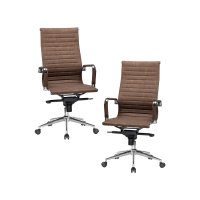 Набор 2 шт Офисное кресло для руководителей DOBRIN CLARK, коричневый лофт №320