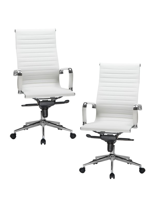 Набор 2 шт Офисное кресло для руководителей DOBRIN CLARK, белый