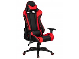 Кресло игровое DOBRIN BRIAN, черно-красная экокожа